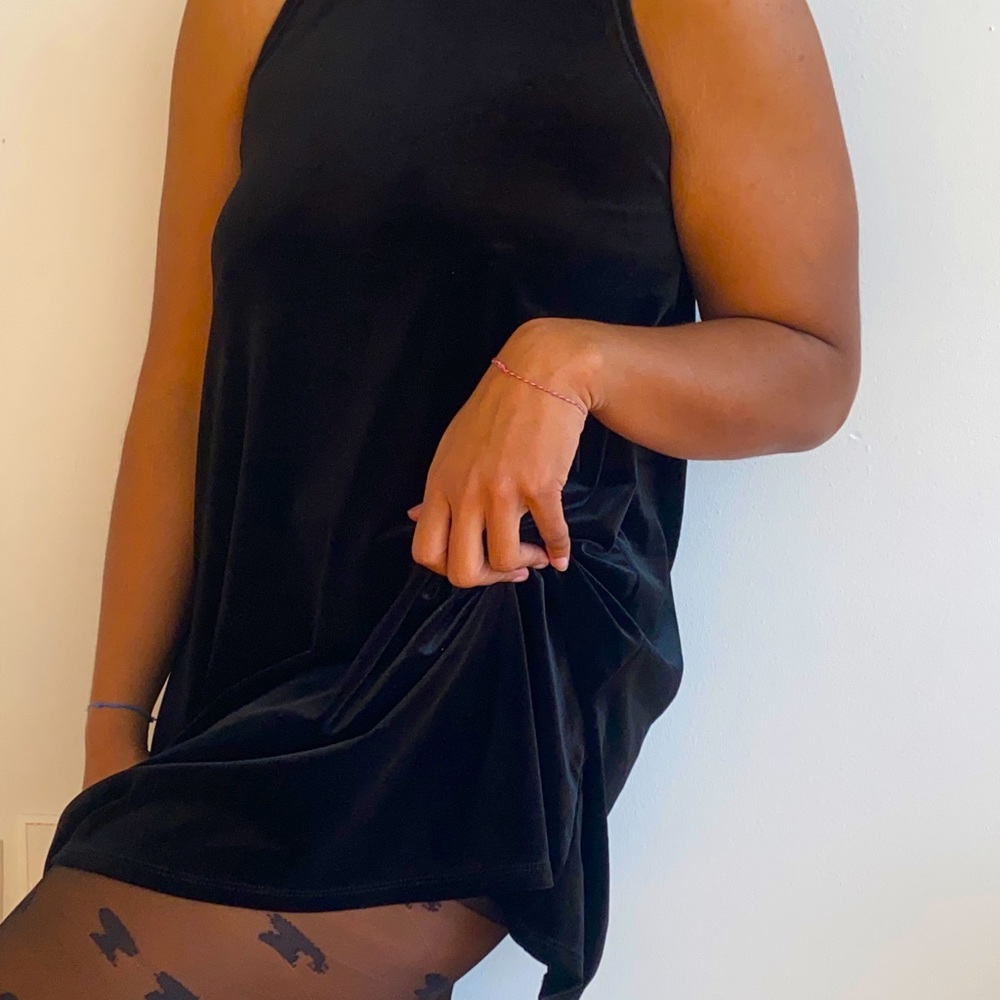 Black dress velour